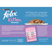Felix - Mixed Meat Kitten Wet Food - 100g Pouch - 12 Pack
