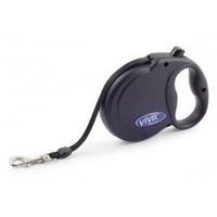 Ancol - Viva Retractable 5m Lead - Black - Medium