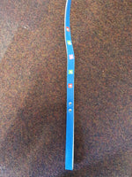 Floral Leather Look Lead - Blue & White - 120cm