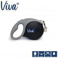 Ancol - Viva Retractable 5m Lead - Black - Large