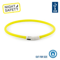 Ancol - USB Flashing Halo Band - Yellow