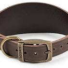 Ancol - Timberwolf Leather Hound Collar - Sable - Greyhound (34-43cm)