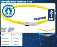 Ancol - USB Flashing Halo Band - Yellow