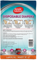 Simple Solution - Dog Disposable Diapers - Extra Large - 12pk