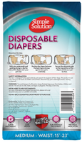Simple Solution - Dog Disposable Diapers - Medium - 12pk