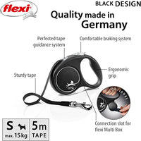 Flexi - Design Retractable Tape 5m - Small - Black/Pink