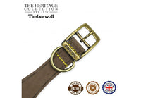 Ancol - Timberwolf Leather Hound Collar - Sable - Greyhound (34-43cm)