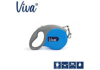 Ancol - Viva Retractable 5m Lead - Blue - Small