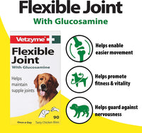 Vetzyme - Dog Flexible Joint With Glucosamine - 90 Tablets