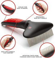 Mikki - A Good Hair Day -  Easy Grooming Undercoat Rake (for Thick Coats)