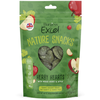 Burgess - Excel Nature Snacks - Herby Hearts - Mixed Herbs & Apple - 60g