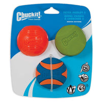 Chuckit! - Fetch Medley Gen 2 Tennis Ball - Medium (Strato, Erratic, Ultra Squeaker Balls)