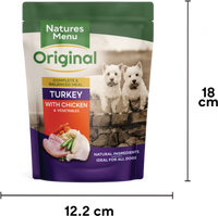 Natures Menu - Turkey Dog 300g Pouch - 8 Pack