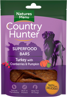 Nature Menu - Country Hunter - Turkey, Cranberries & Pumpkin SuperFood - Bars 100g