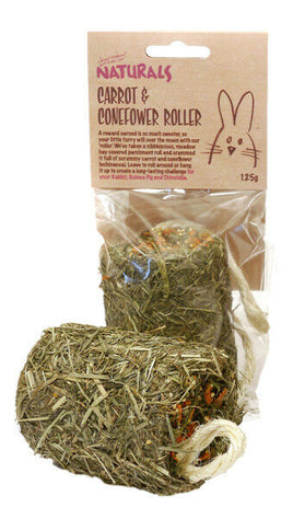 Rosewood - Boredom Breaker Natural Treats Carrot & Coneflower Roller