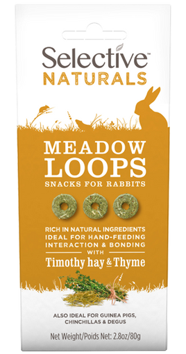 Selective Naturals - Meadow Loops Timothy Hay & Thyme for Rabbits - 80g