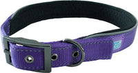 Hem & Boo - Reflective & Padded Nylon Collar, Purple