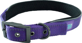 Hem & Boo - Reflective & Padded Nylon Collar, Purple