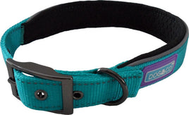 Hem & Boo - Reflective & Padded Nylon Collar, Aqua