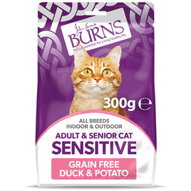 Burns - Sensitive Adult & Senior Cat - Duck & Potato - 300g