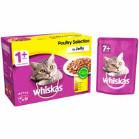 Whiskas - Adult Wet Cat Food Poultry in Jelly 100g pouch - 12 pack