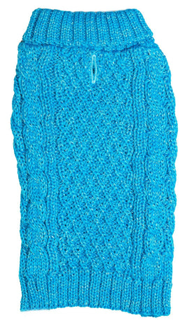 Sotnos - Sparkle Knit Cable Jumper, Blue