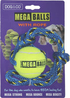 Dog & Co - Mega Ball With Rope - 1.8"