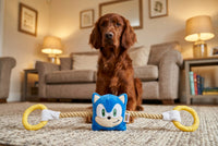 Happy Pet - Sonic the Hedgehog, Rope Tug with Rings - Assortment