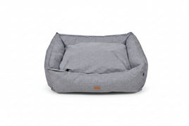 Hem & Boo - Waterproof Rectangle Dog Bed, Grey - Large