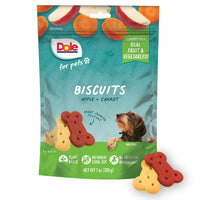 Dole Galletas para Perro a Base de Plantas Surtido de Plátano y Fresa 198g
