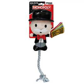 Hasbro - Mr. Moneybags (Monopoly) Dog Toy - 8"
