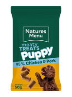Natures Menu - Meaty Puppy Treats, Chicken & Pork - 50g