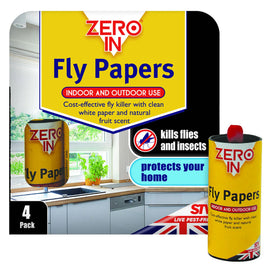 zero in - Fly Papers 4Pk