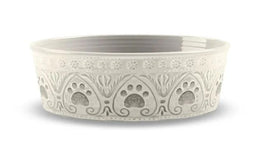 Tarhong - Paw Print Pet Bowl, Natural - Med (17cm)