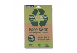 Ancol - Made From, Flat Pack Poop Bags - 40 Bags