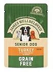 James Wellbeloved - Grain Free Senior Wet Food, Turkey With Veg In Gravy - 90g (per pouch)