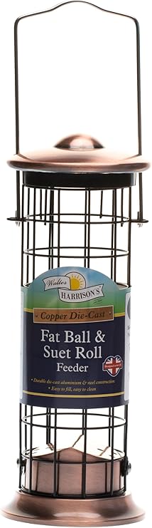 Harrisons - Copper Die Cast Suet Roll and Fat Ball Feeder - 20cm