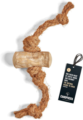Canophera - Coffee Wood & Coconut Rope Dog Toy - Large