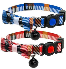 Cat Circus - Jewelled Tartan Bow Cat Collar