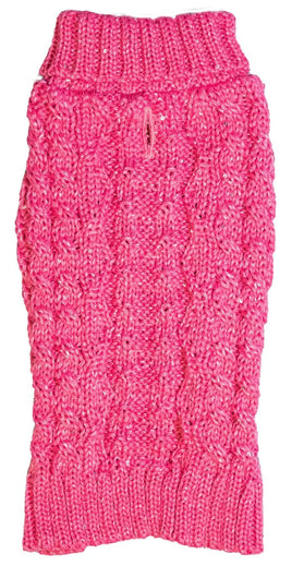 Sotnos - Sparkle Cable Knit Jumper, Pink