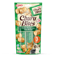Churu Bites - Receta de pollo envuelto en atún, Para gatos - 3x10g