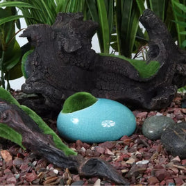 Fluval - Ceramic Duck Stone With Moss Blue - Small