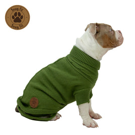 Ancol - SnugFit Cable Knit Jumper, Green