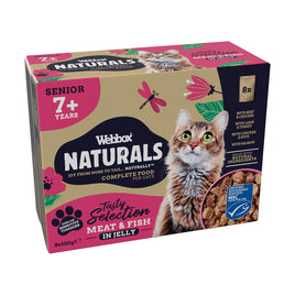Webbox - Naturals Cat Senior 7+, Mixed Jelly Selection, 100g pouch - 8pk