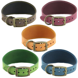 Ancol - Timberwolf Whippet Leather Collar, 30-34cm