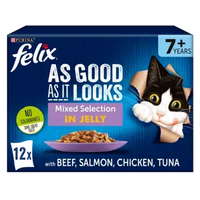 Felix - As Good As It Looks Senior 7+ 85g, Meaty Selection Jelly - 12pk
