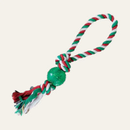 Pet Brands - Festive Rope Tug With Ball