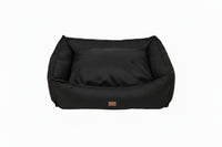 Hem & Boo - Waterproof Rectangle Dog Bed, Black - X-Large
