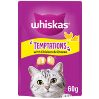 Whiskas - Temptations Cat Treats, Chicken & Cheese - 60g