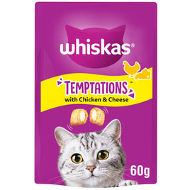 Whiskas - Temptations Cat Treats, Chicken & Cheese - 60g